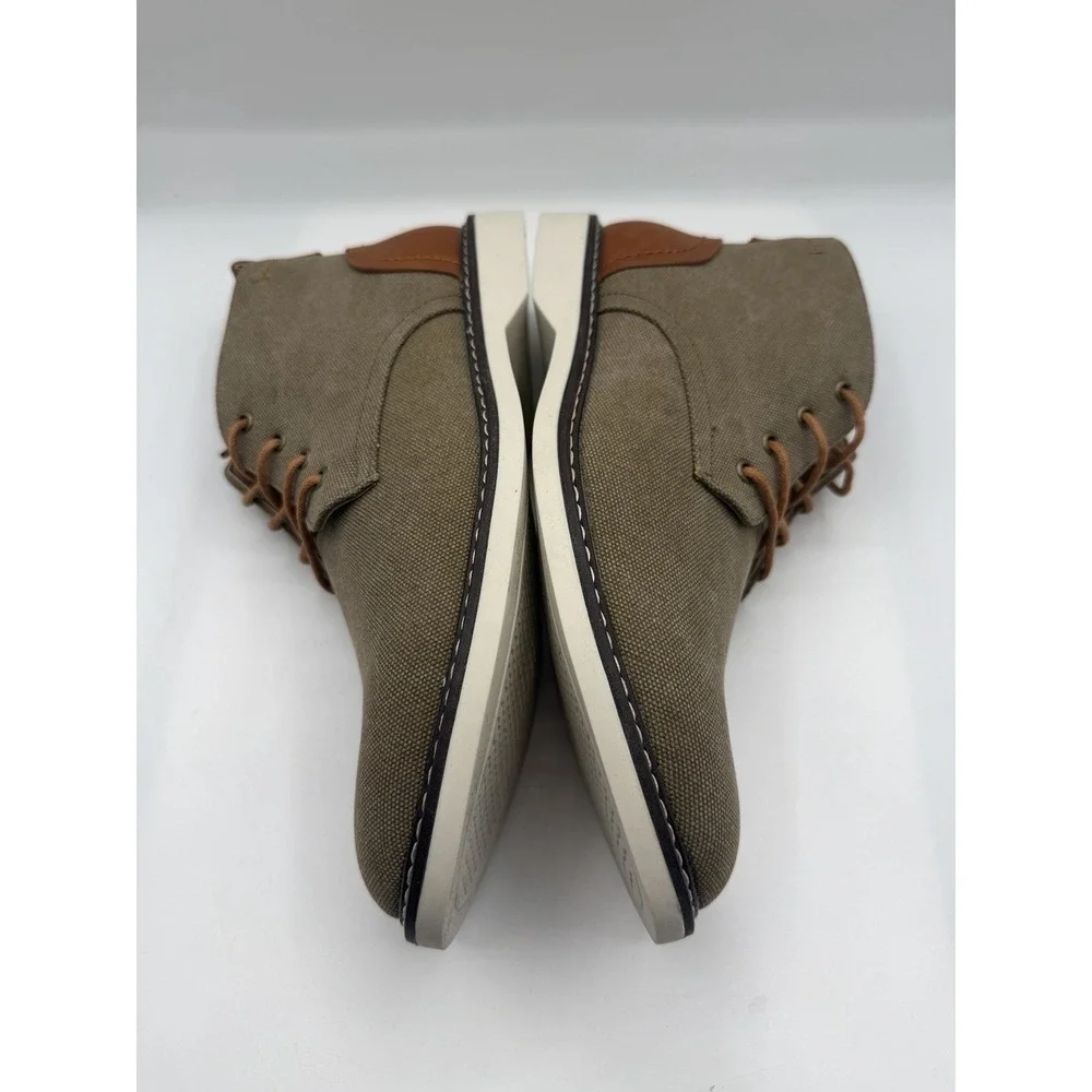 London Fog Belmont Boots,Mens 9M,Khaki Brown,Cognac,Lace Up Ankle Style